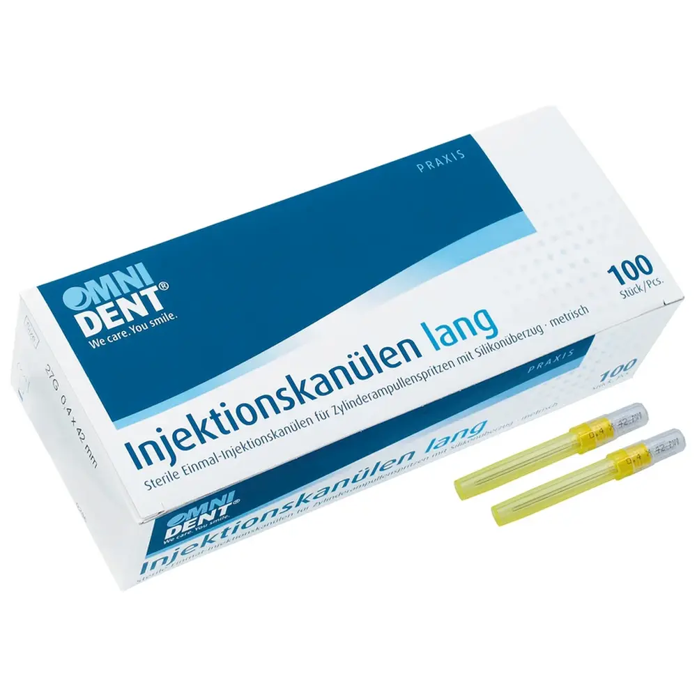 Injekcijske kanile 0,4x42mm rumene a100, Omnident